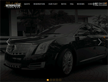 Tablet Screenshot of metropolitantowncar.com